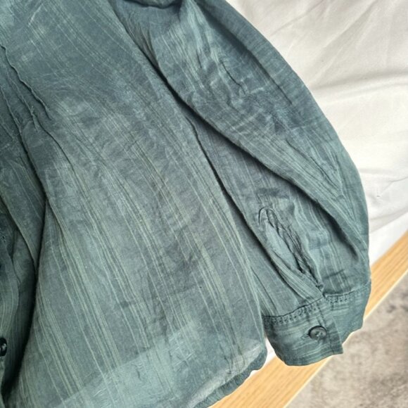 Moda International dark green long-sleeve blouse - Picture 6 of 6